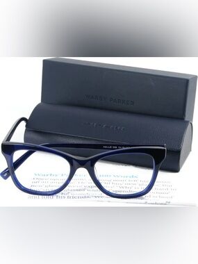 Warby Parker Hallie 356 51-18-145 in Navy Blue